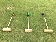 Image of Croquet Mallets and Balls